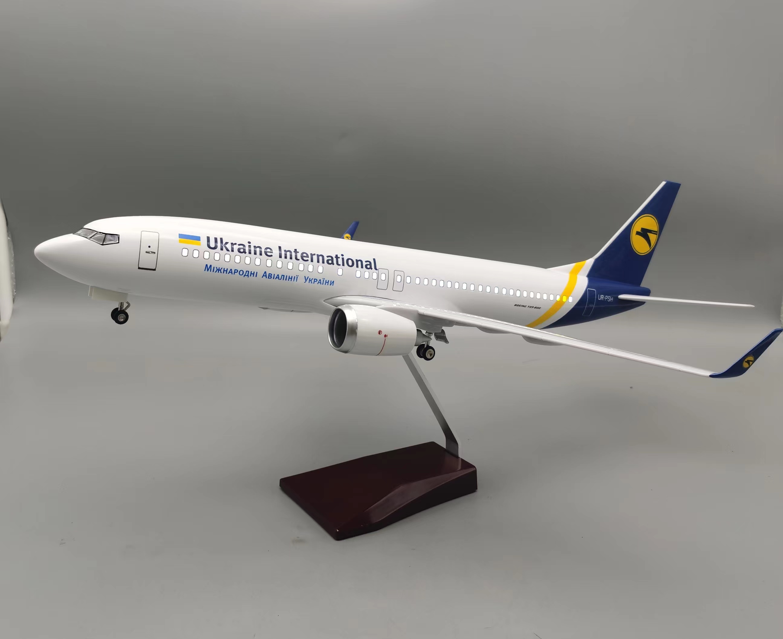 Model Kit Ukraine - 47cm Airplane Model B737-800 Ukraine International