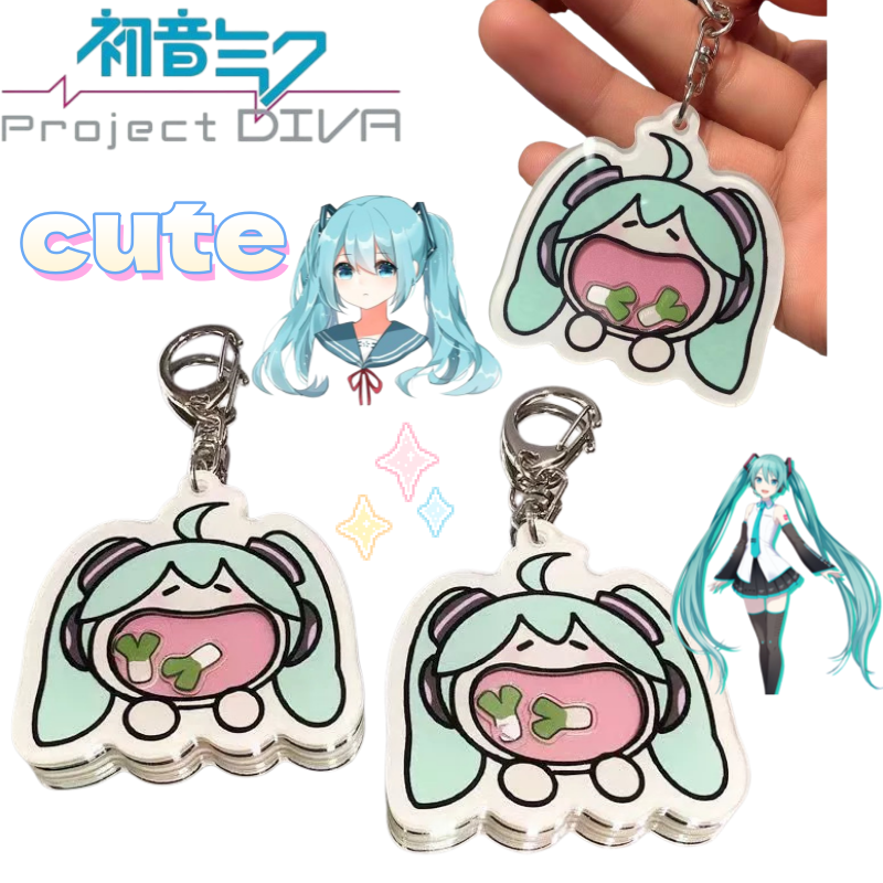Model Kit Girls - Hatsune Miku MEIKO Keychain New Creative