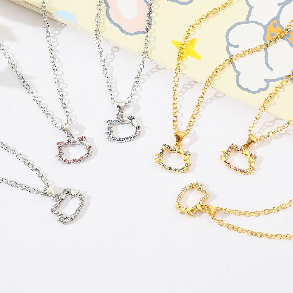 Model Kit Girls - 6pcs Hello Kitty Necklace Set Cartoon