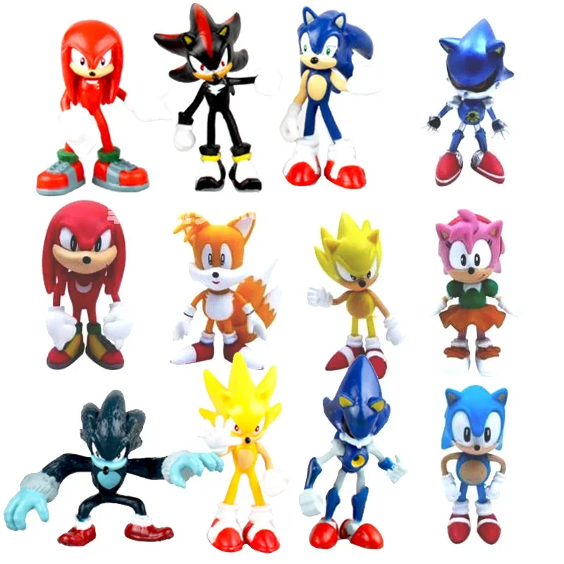 Model Kit Sonic - 6Pieces/Set Sonic Action Figures Tails Werehog