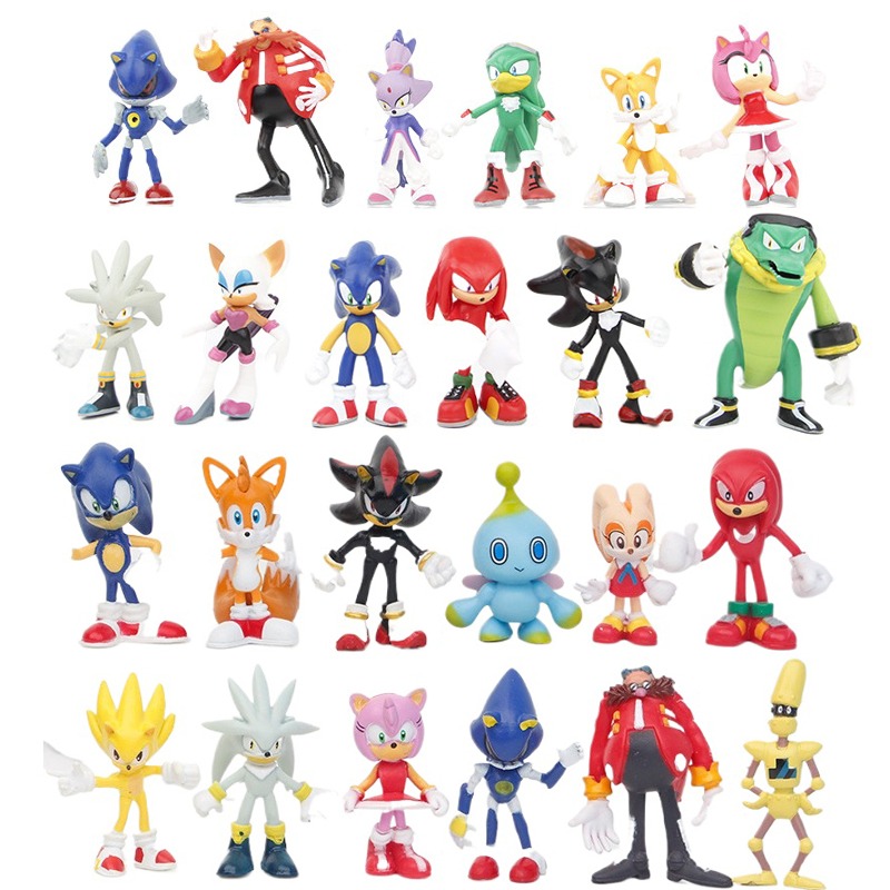 12Pcs Set Super Sonic Figure T - огляд і ціна Model Kit Sonic