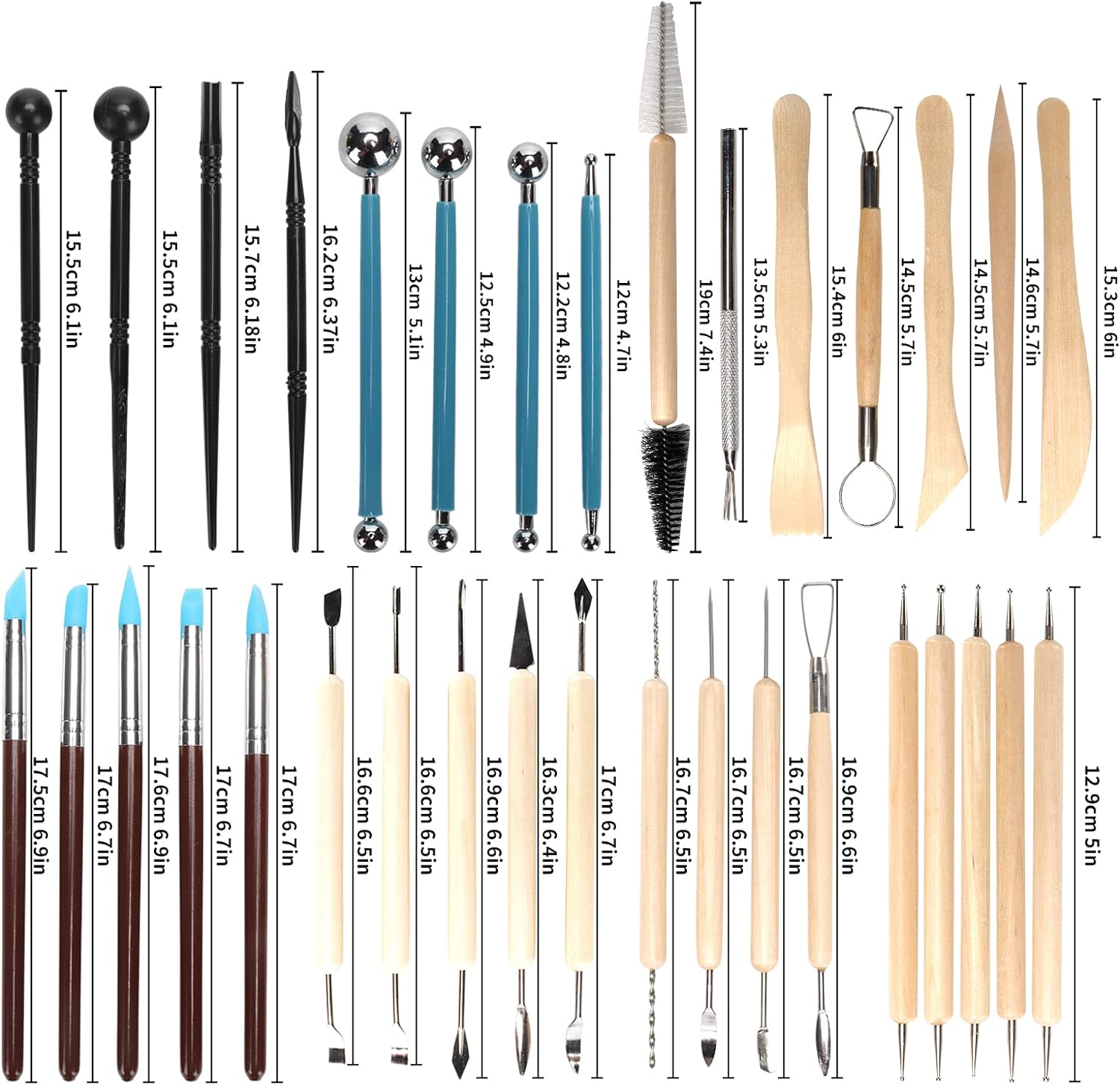 Pottery Clay Sculpting Tools K - огляд і ціна Model Kit Tool Set