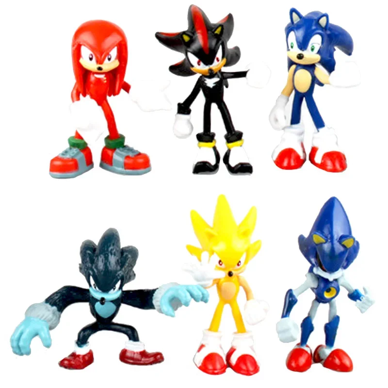 6Pieces/Set Sonic Action Figur - огляд і ціна Model Kit Sonic