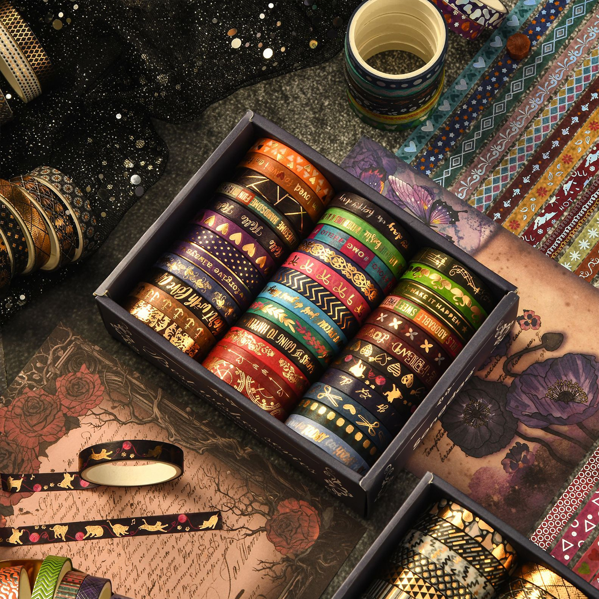 36rolls Slim golden foiled Was - огляд і ціна Masking Tape Thin