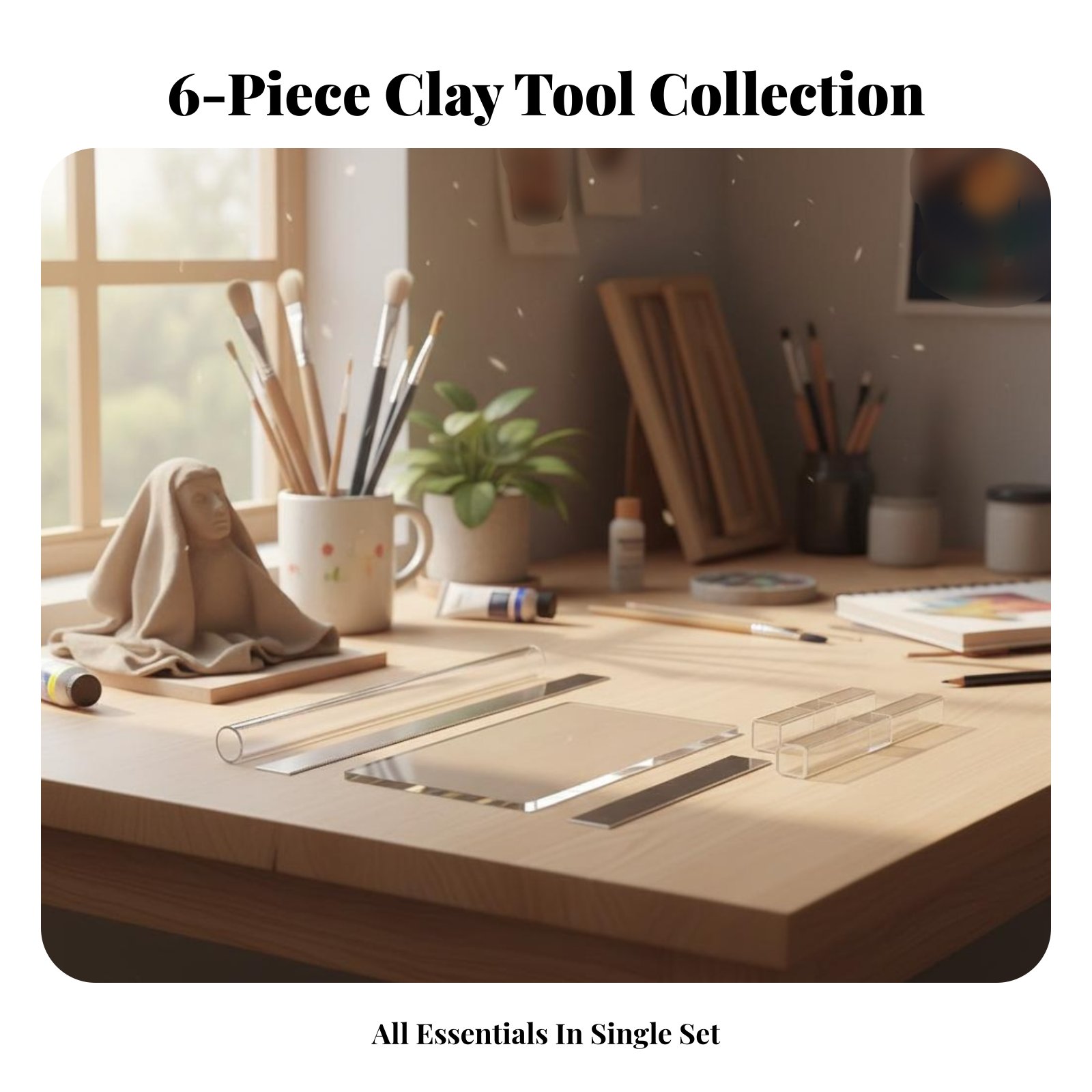 6 Pieces Acrylic Clay Cylinder - огляд і ціна Model Kit Tool Set