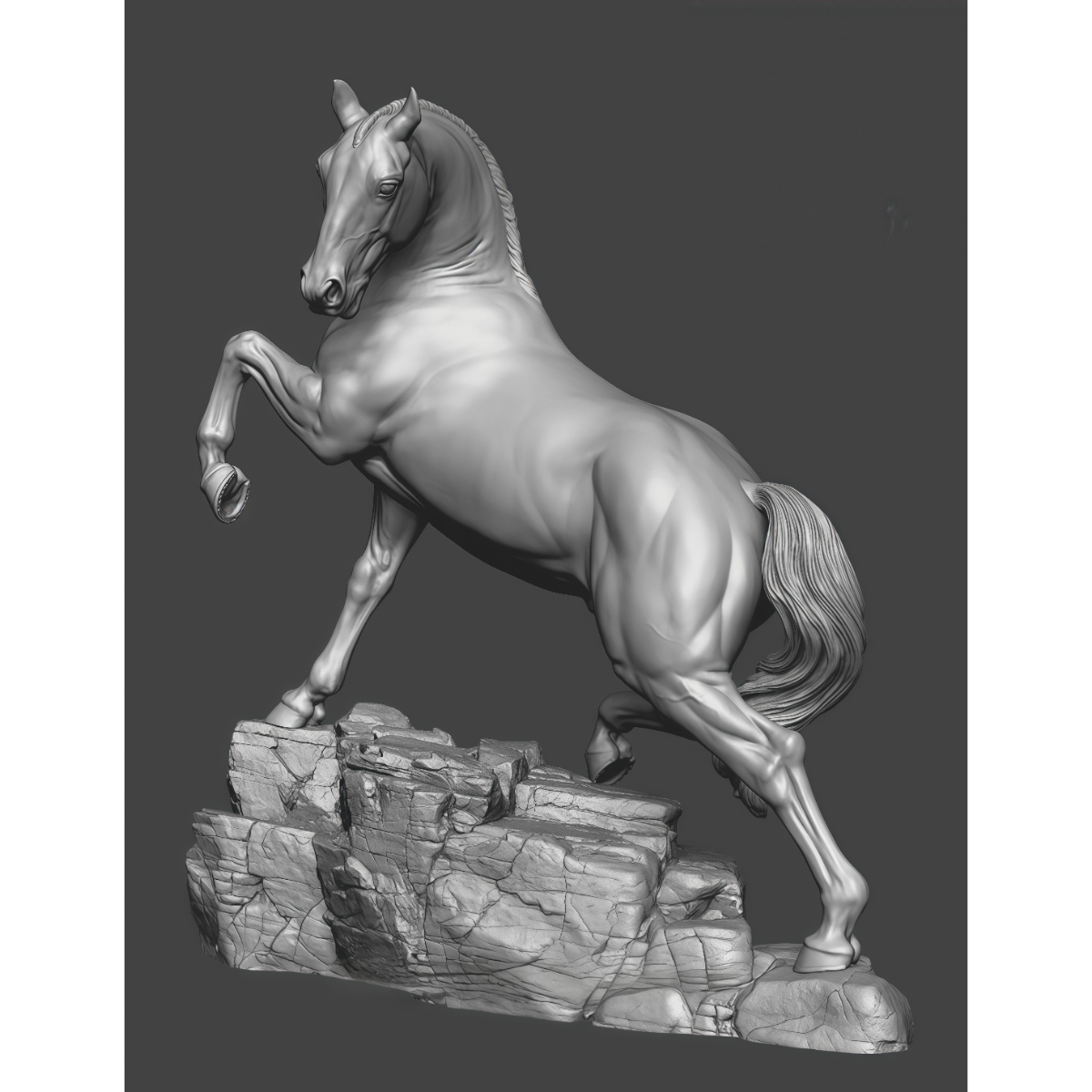 54mm unpainted resin model kit - огляд і ціна Model Kit Horse