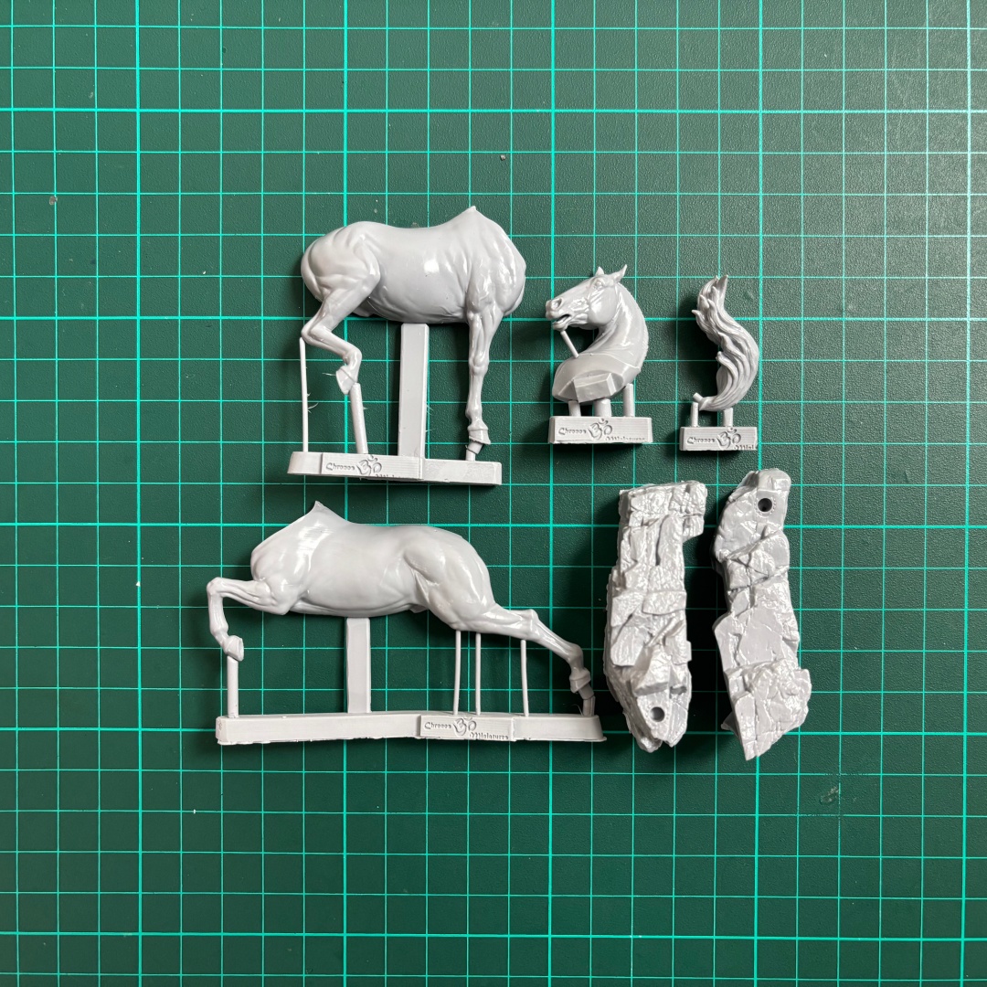 54mm unpainted resin model kit - огляд і ціна Model Kit Horse