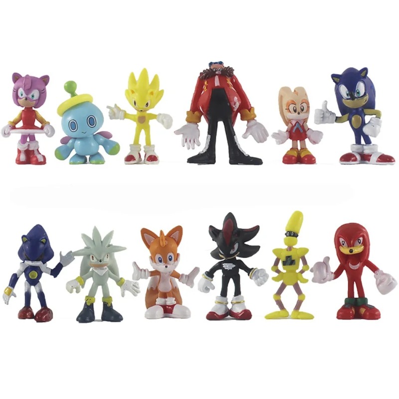 New 12Pcs/Set Mini Cute Sonic  - огляд і ціна Model Kit Sonic